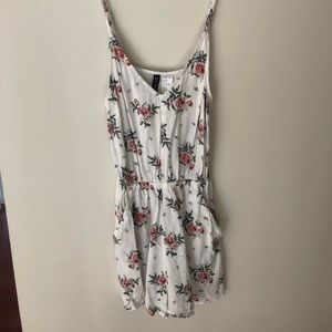 white floral romper